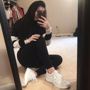 Knitted Lace Up Low Top Sneakers